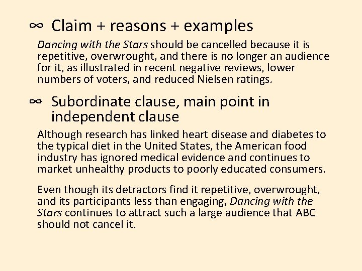 ∞ Claim + reasons + examples Dancing with the Stars should be cancelled because ∞ Claim + reasons + examples Dancing with the Stars should be cancelled because