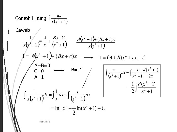 24 Contoh Hitung Jawab A+B=0 C=0 A=1 Kalkulus IB B=-1 