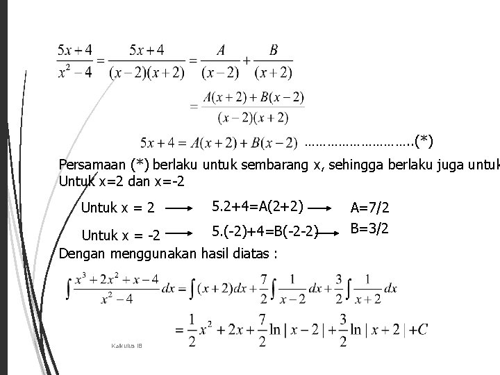 29 ……………. . (*) Persamaan (*) berlaku untuk sembarang x, sehingga berlaku juga untuk