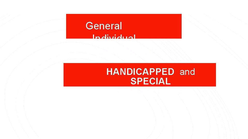 General Individual Ability Tests for HANDICAPPED and SPECIAL POPULATIONS 