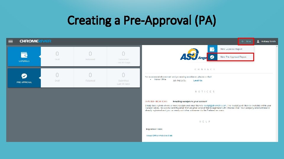 Creating a Pre-Approval (PA) 