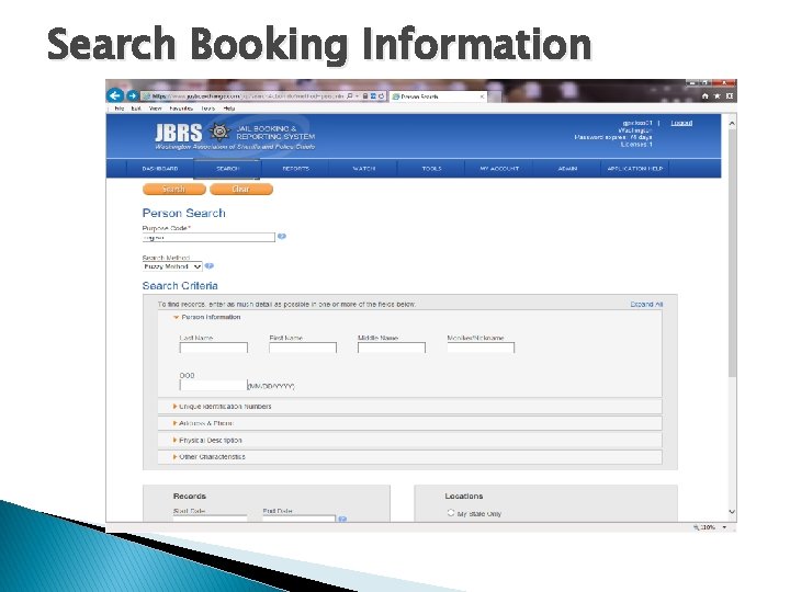 Search Booking Information 