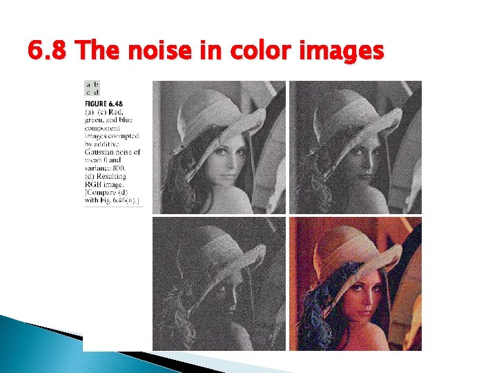 6. 8 The noise in color images 