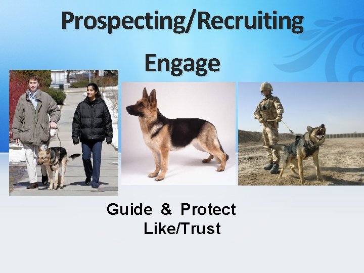 Prospecting/Recruiting Engage Guide & Protect Like/Trust 