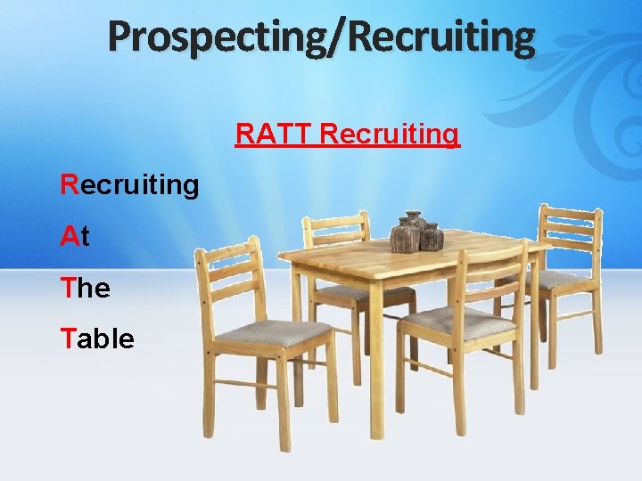 Prospecting/Recruiting RATT Recruiting At The Table 