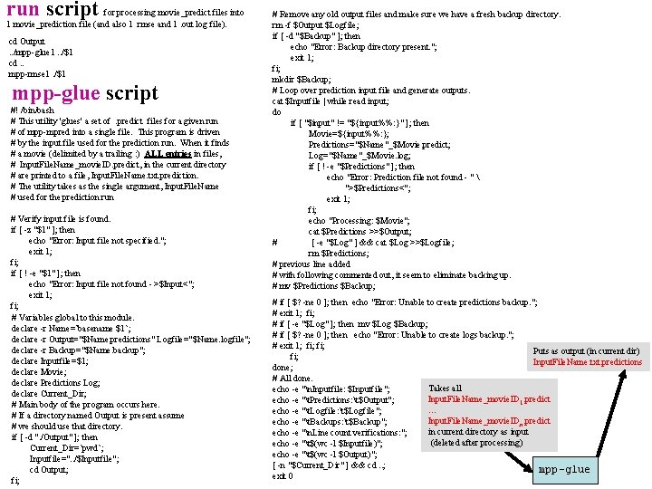 run script for processing movie_predict files into 1 movie_prediction file (and also 1. rmse