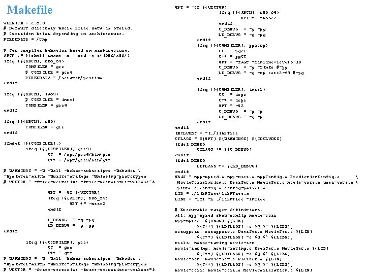 Makefile VERSION = 2. 6. 0 # Default directory where PTree data is stored.