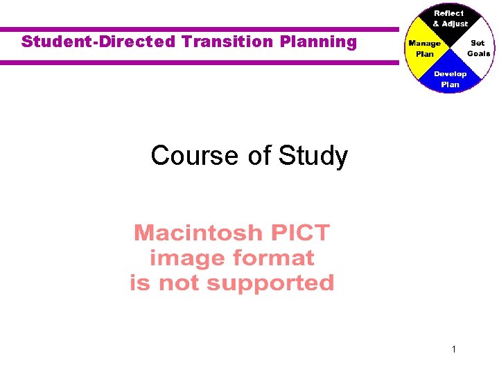Student-Directed Transition Planning Course of Study 1 