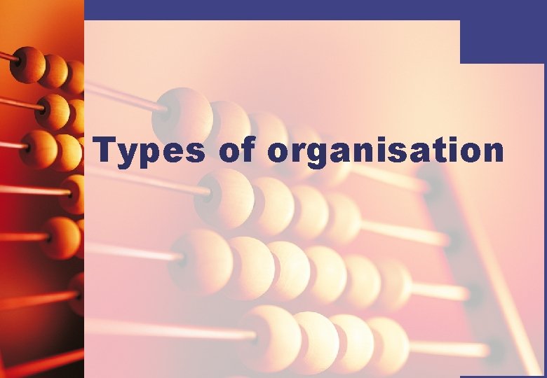 Types of organisation 