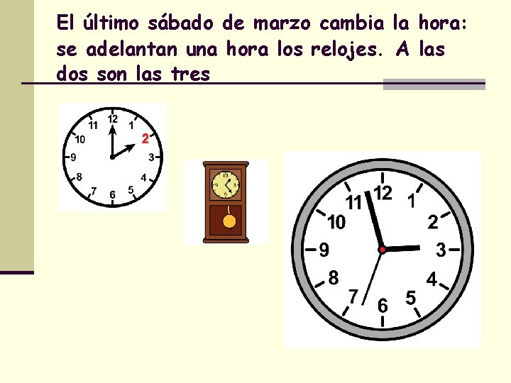 El último sábado de marzo cambia la hora: se adelantan una hora los relojes.