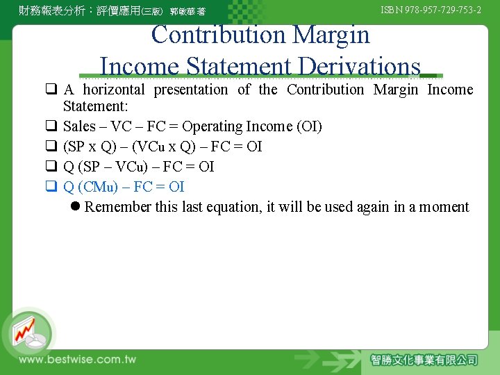Isbn 978 957 729 753 2 Contribution Margin