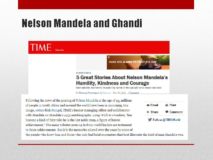 Nelson Mandela and Ghandi 