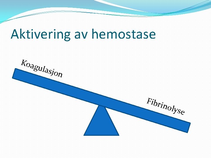 Aktivering av hemostase Koa gula sjon Fibr inol yse 