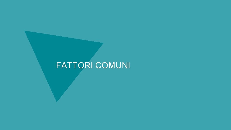 FATTORI COMUNI 