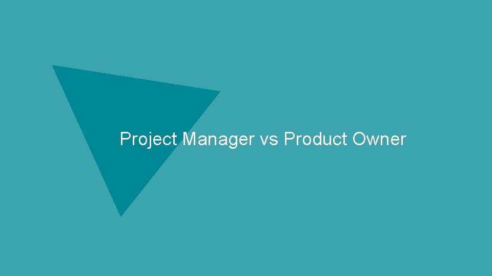 Project Manager vs Product Owner 