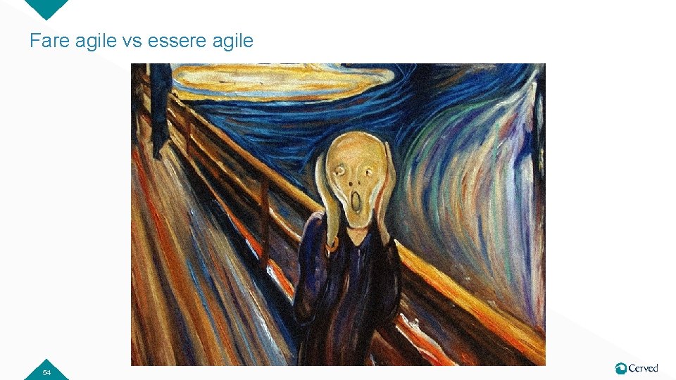 Fare agile vs essere agile 54 