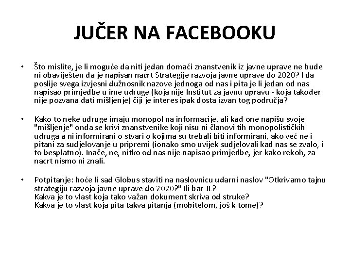 JUČER NA FACEBOOKU • Što mislite, je li moguće da niti jedan domaći znanstvenik