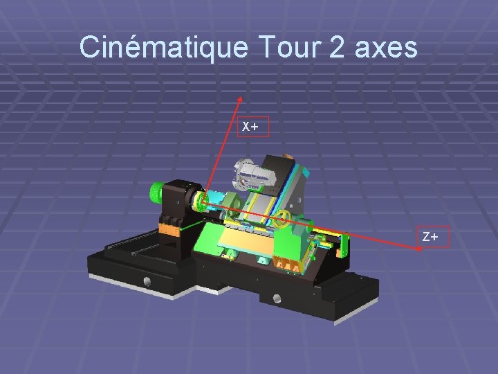 Cinématique Tour 2 axes X+ Z+ 