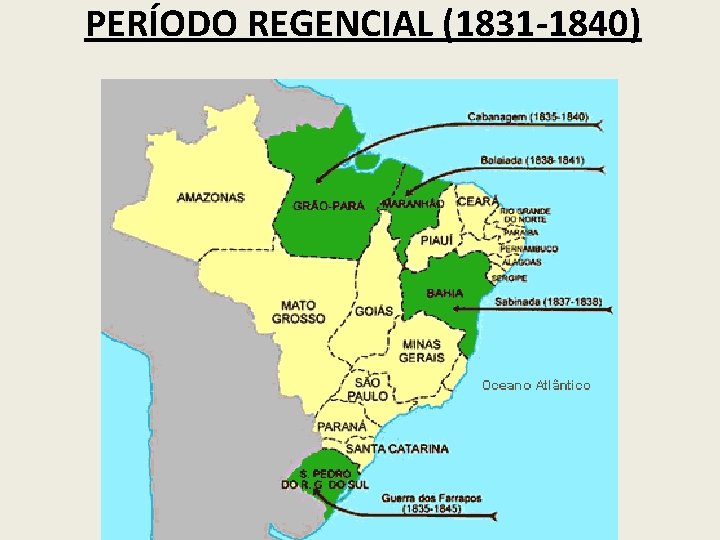 PERÍODO REGENCIAL (1831 -1840) 