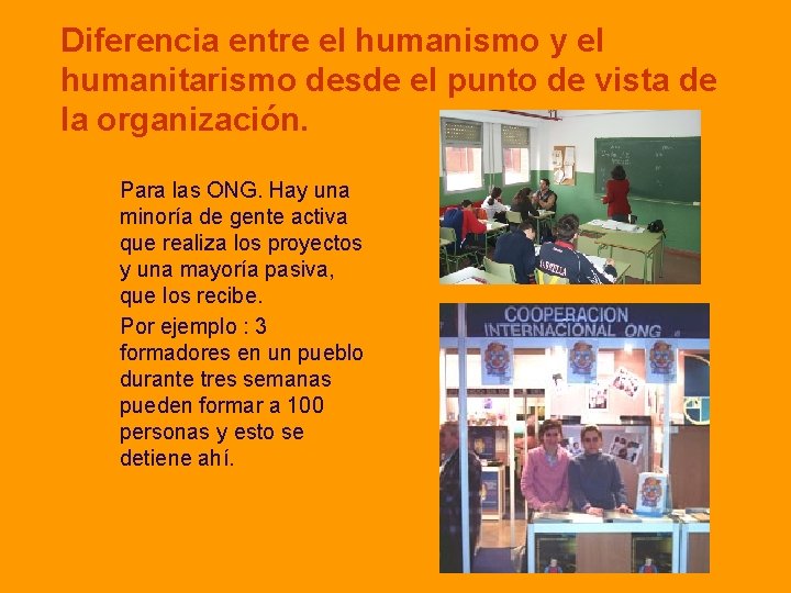 Diferencia entre el humanismo y el humanitarismo desde el punto de vista de la