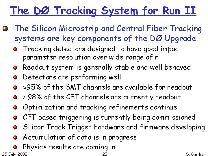 The D Tracking System for Run II George