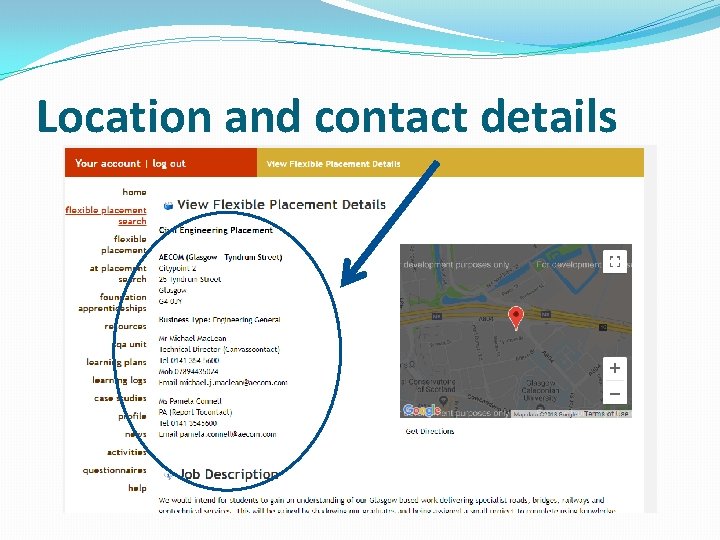 Location and contact details 