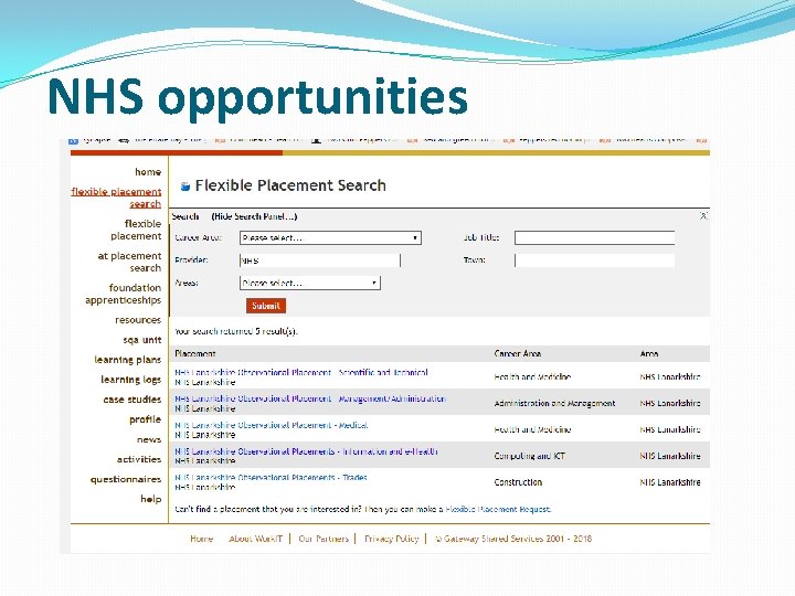 NHS opportunities 