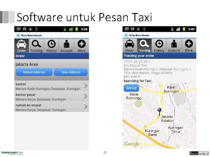 Software untuk Pesan Taxi 8 