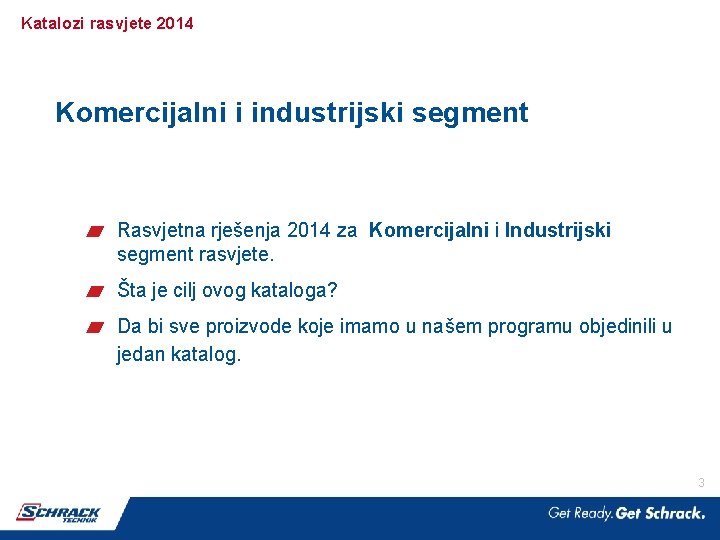 Katalozi rasvjete 2014 Komercijalni i industrijski segment Rasvjetna rješenja 2014 za Komercijalni i Industrijski