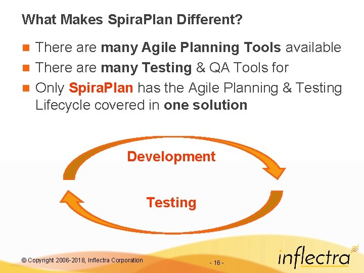 What Makes Spira. Plan Different? There are many Agile Planning Tools available n There