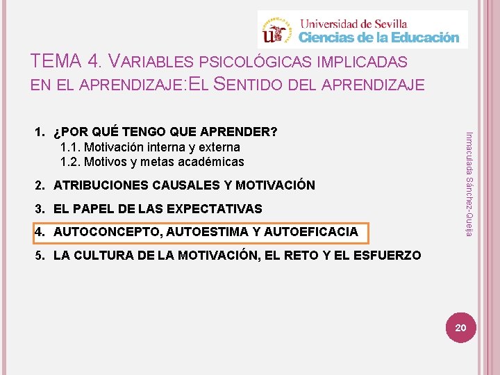 TEMA 4. VARIABLES PSICOLÓGICAS IMPLICADAS EN EL APRENDIZAJE: EL SENTIDO DEL APRENDIZAJE 2. ATRIBUCIONES