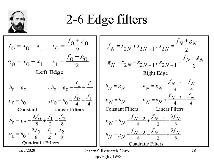 2 -6 Edge filters 12/2/2020 Interval Research Corp copyright 1998 18 