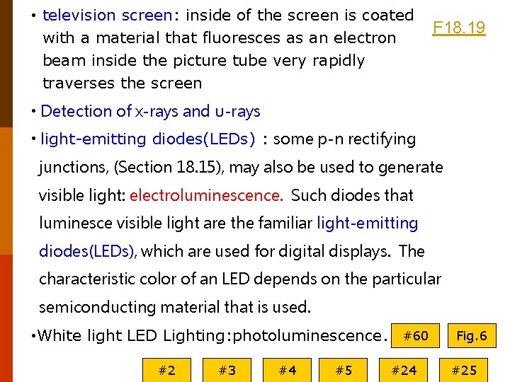  • television screen: inside of the screen is coated with a material that