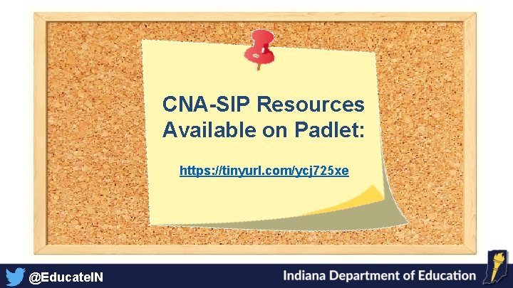 CNA-SIP Resources Available on Padlet: https: //tinyurl. com/ycj 725 xe @Educate. IN 