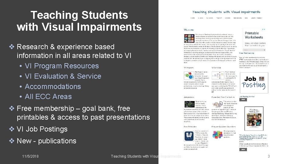 Teaching Students with Visual Impairments v Research & experience based information in all areas