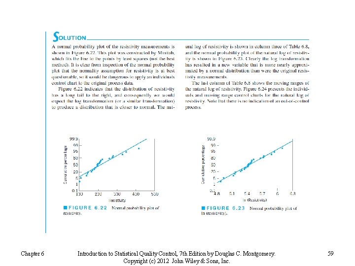 Chapter 6 Introduction to Statistical Quality Control, 7 th Edition by Douglas C. Montgomery.