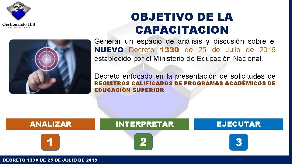OBJETIVO DE LA CAPACITACION Generar un espacio de análisis y discusión sobre el NUEVO OBJETIVO DE LA CAPACITACION Generar un espacio de análisis y discusión sobre el NUEVO