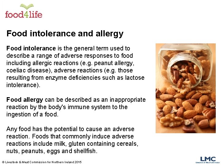 Food intolerance and allergy Food intolerance is the general term used to describe a