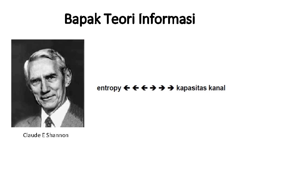 Bapak Teori Informasi Claude E Shannon 