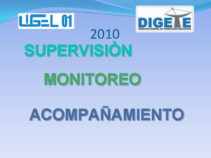 2010 SUPERVISIÒN MONITOREO ACOMPAÑAMIENTO 