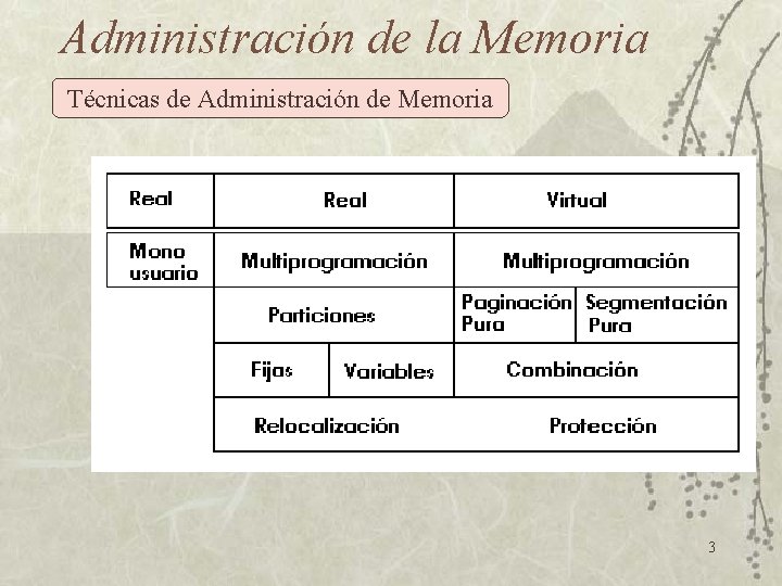 Teora de Sistemas Operativos Administracin de la memoria