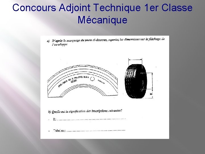 Concours Adjoint Technique 1 er Classe Mécanique 