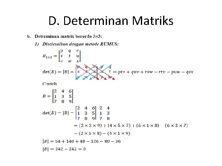 D. Determinan Matriks 