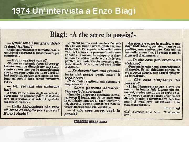 1974 Un’intervista a Enzo Biagi 