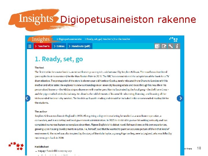  Digiopetusaineiston rakenne © Kustannusosakeyhtiö Otava 18 