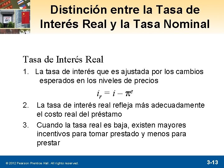 Distinción entre la Tasa de Interés Real y la Tasa Nominal Tasa de Interés