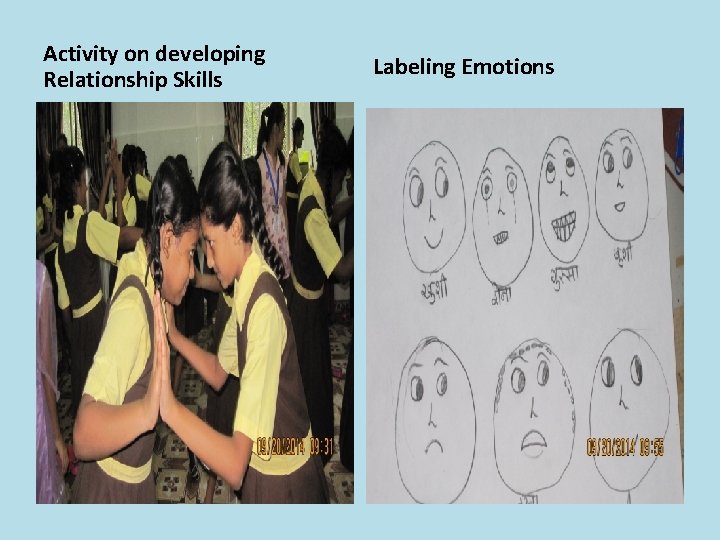 Activity on developing Relationship Skills Labeling Emotions Activity on developing Relationship Skills Labeling Emotions