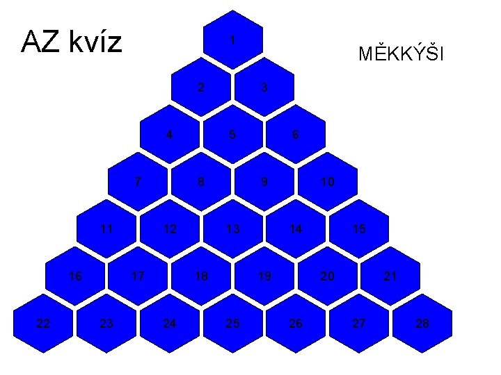 AZ kvíz 1 2 4 11 16 22 5 12 24 6 9 13