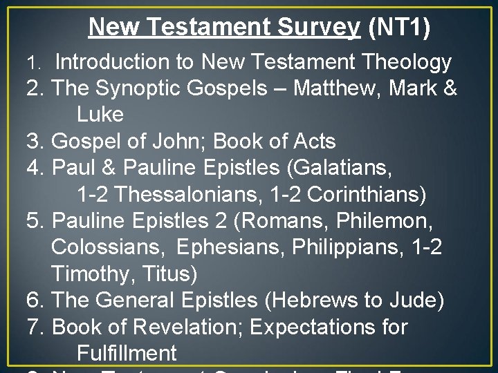 New Testament Survey NT 1 Paul the Apostle