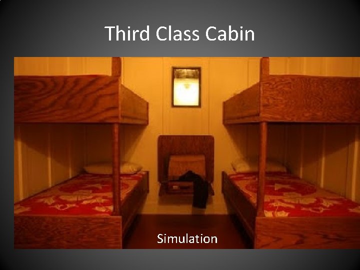 Third Class Cabin Simulation 